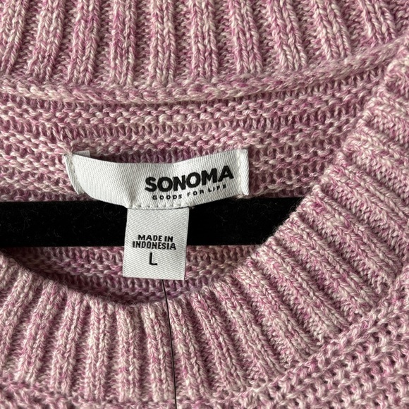 Sonoma Blush Lavender  Crew Neck Sweater - Picture 3 of 10